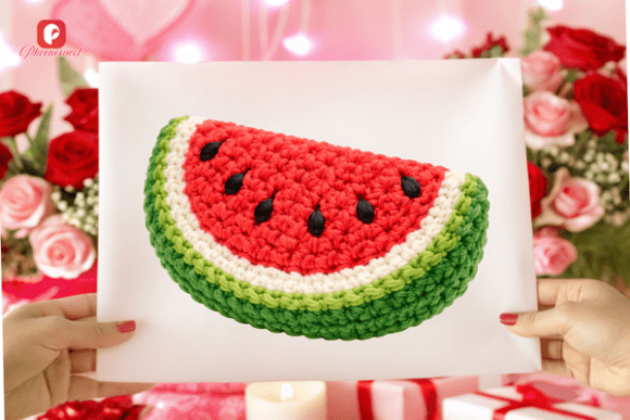 Bringing Summer to Life: The Creative Power of Crochet Watermelon Slice PNG Clipart