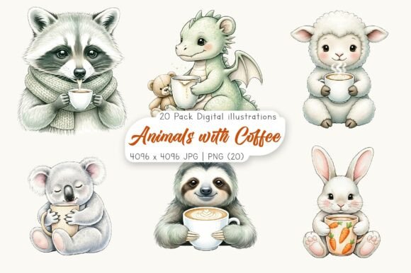 Choosing the Right Animals with Coffee Clipart for Professional and Personal Projects
