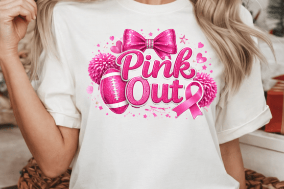 Coquette Lace Football Pink PNG for Sublimation