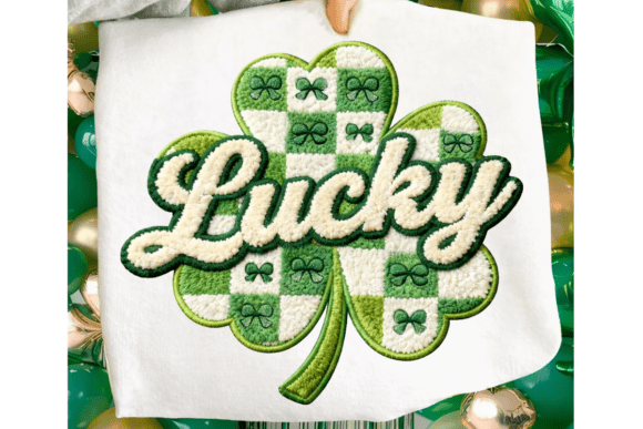 Faux Yarn Checkered Shamrock Latch Hook Guide