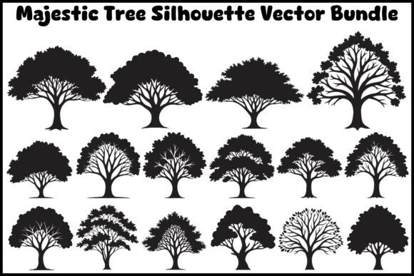 Majestic Tree Silhouette Vector Bundle