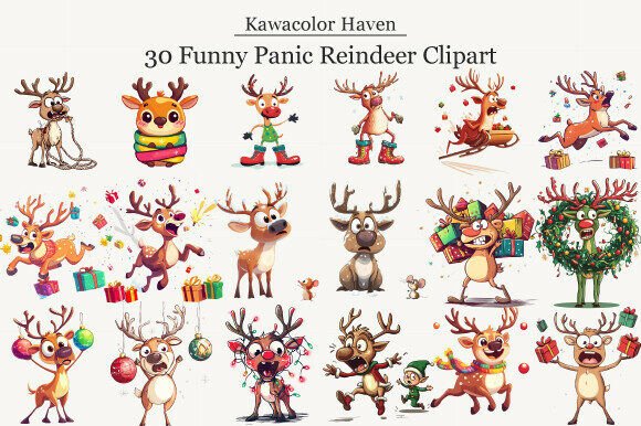 Unlocking Creative Potential with Funny Panic Reindeer Clipart: A Guide to Digital Design Assets
