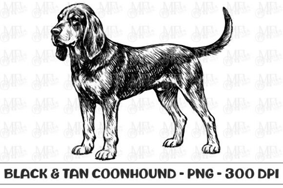 Unlocking Creativity with the Black Tan Coonhound Dog Sketch PNG: A Guide for Crafters and Designers